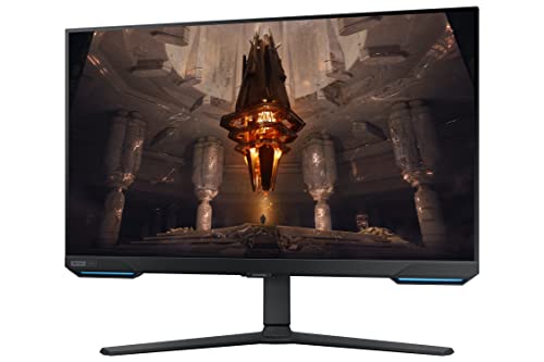 SAMSUNG Odyssey G70B Series 32-Inch 4K UHD Gaming Monitor, IPS Panel, 144Hz, 1ms, HDR 400, G-Sync and FreeSync Premium Pro Compatible, Ultrawide Game View (LS32BG702ENXGO),Black